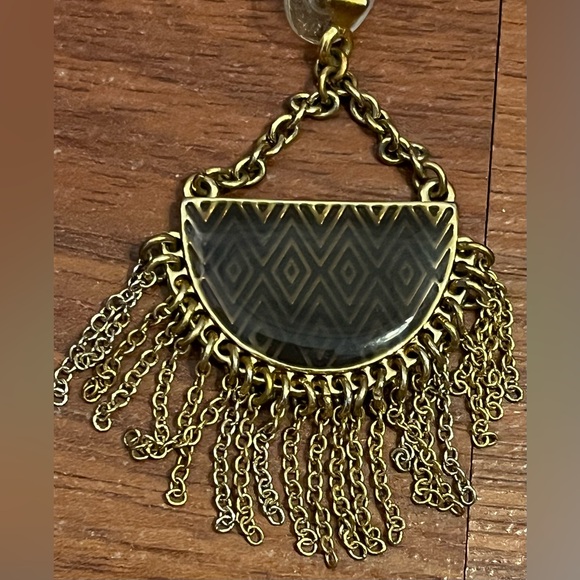 House of Harlow 1960 Enamel Fringe Drop Earrings - Picture 2 of 4